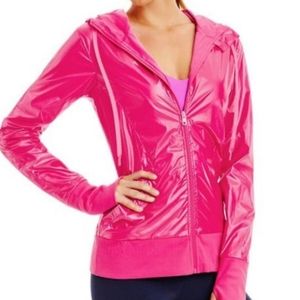 Lorna  Jane Luminosity Raspberry Pearlescent Hooded Jacket Lightweight